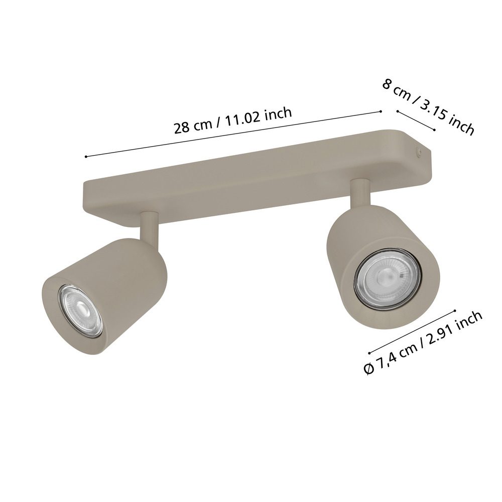 902344_DIMENSION_0001 | Eglo Romania Spot pe bară CAMALDOLI 2XGU10 IP20 902344