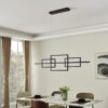 Lustră minimalistă neagră EGLO 39798 poza ambientala cu lumina stinsa