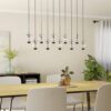 Lustră EGLO PIANOPOLI 2 | Eglo Romania Lustră PIANOPOLI 2 390278, LED, 10X2,3W, 3000K, IP20, oțel negru, sticlă transparentă