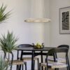 Lustră EGLO DEHESA | Eglo Romania Lustră DEHESA 390297 Ø610 mm LED 36W 4000K IP20, aluminiu, oțel alb, lemn natural