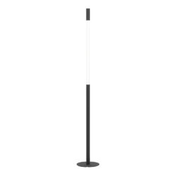 Floor-standing microphone stand with a black base and white shaft on a white background.