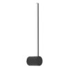 Tall cylindrical outdoor light with a vertical LED rod rising from a dark base.