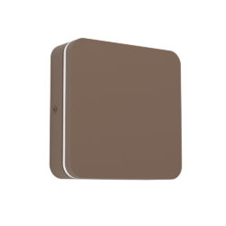 Rounded-brown square panel with soft, curved corners and a light edge on the left, rendered in 3D.