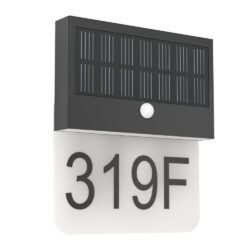 Solar-powered meter with a dark rectangular panel on top and a white tag reading 319F underneath